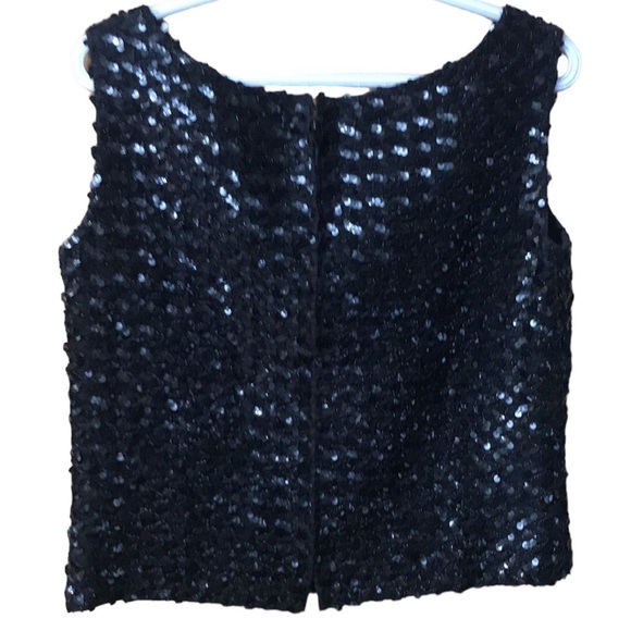 Art Deco zigzag sequins and bead evening top - Picture 2 of 4